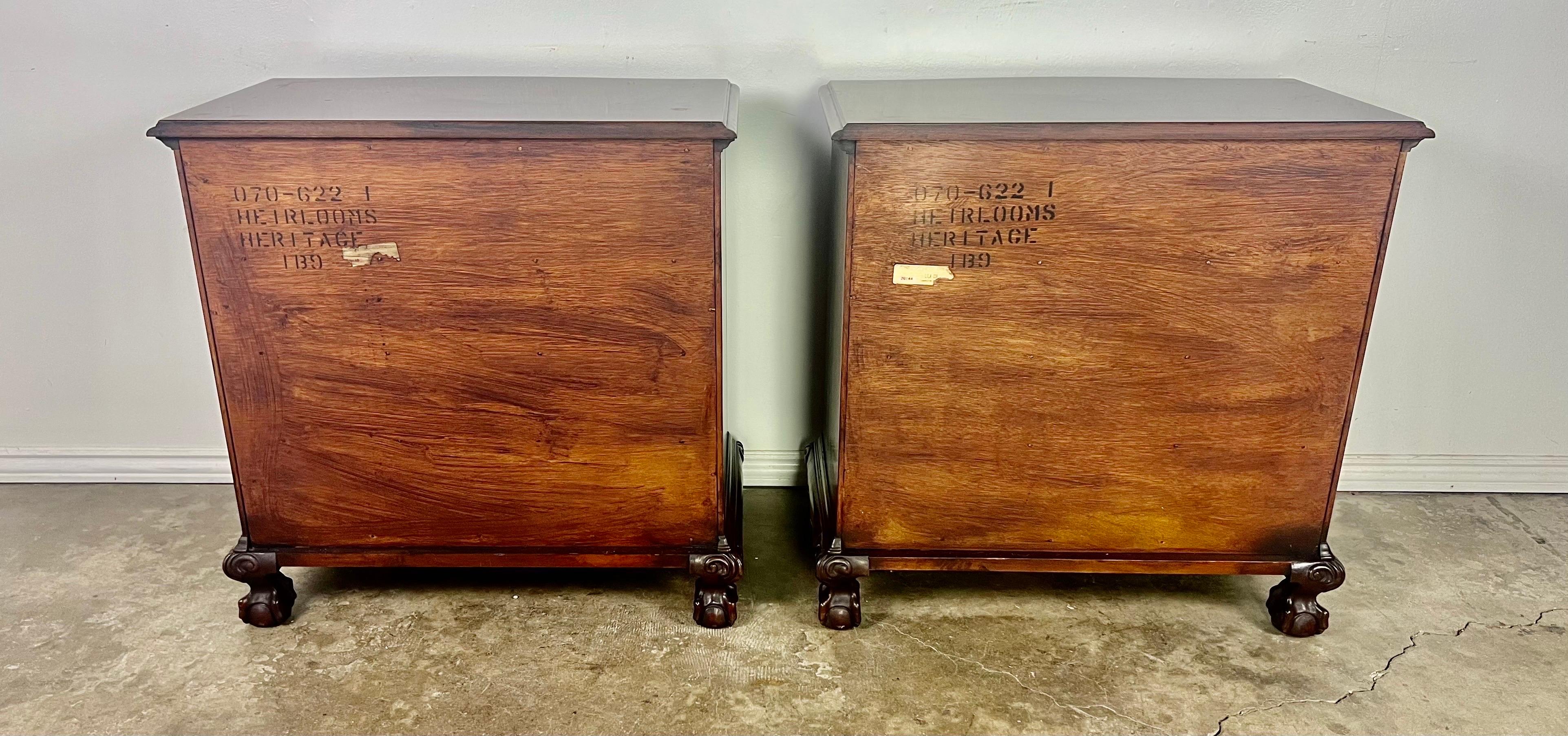 Pair of Heritage Federal Style Chests of Drawers For Sale 9