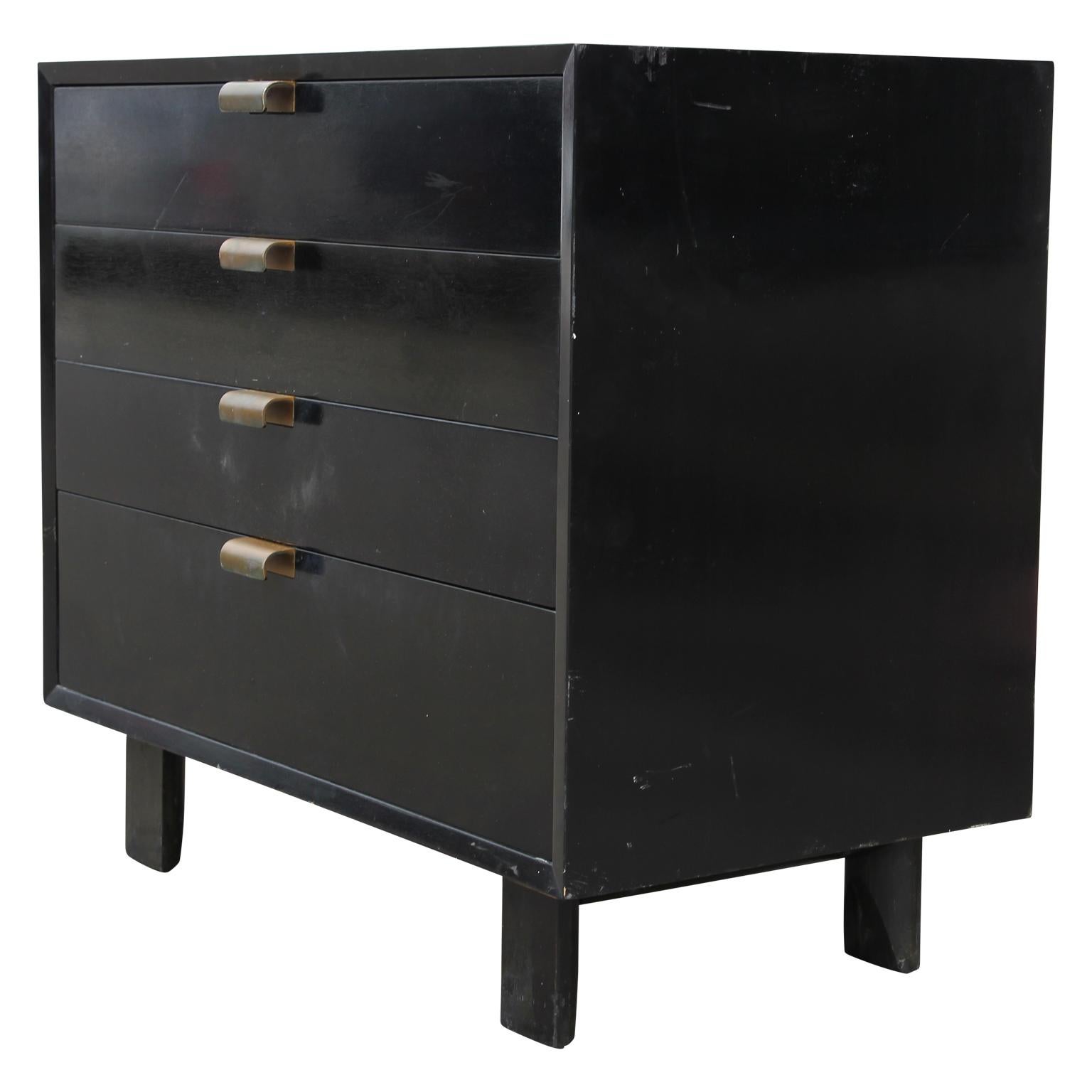 20th Century Pair of Herman Miller Black Finished Mid-Century Modern Chests by George Nelson