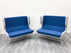 Pair of Herman Miller 'Hush' High Back Sofas