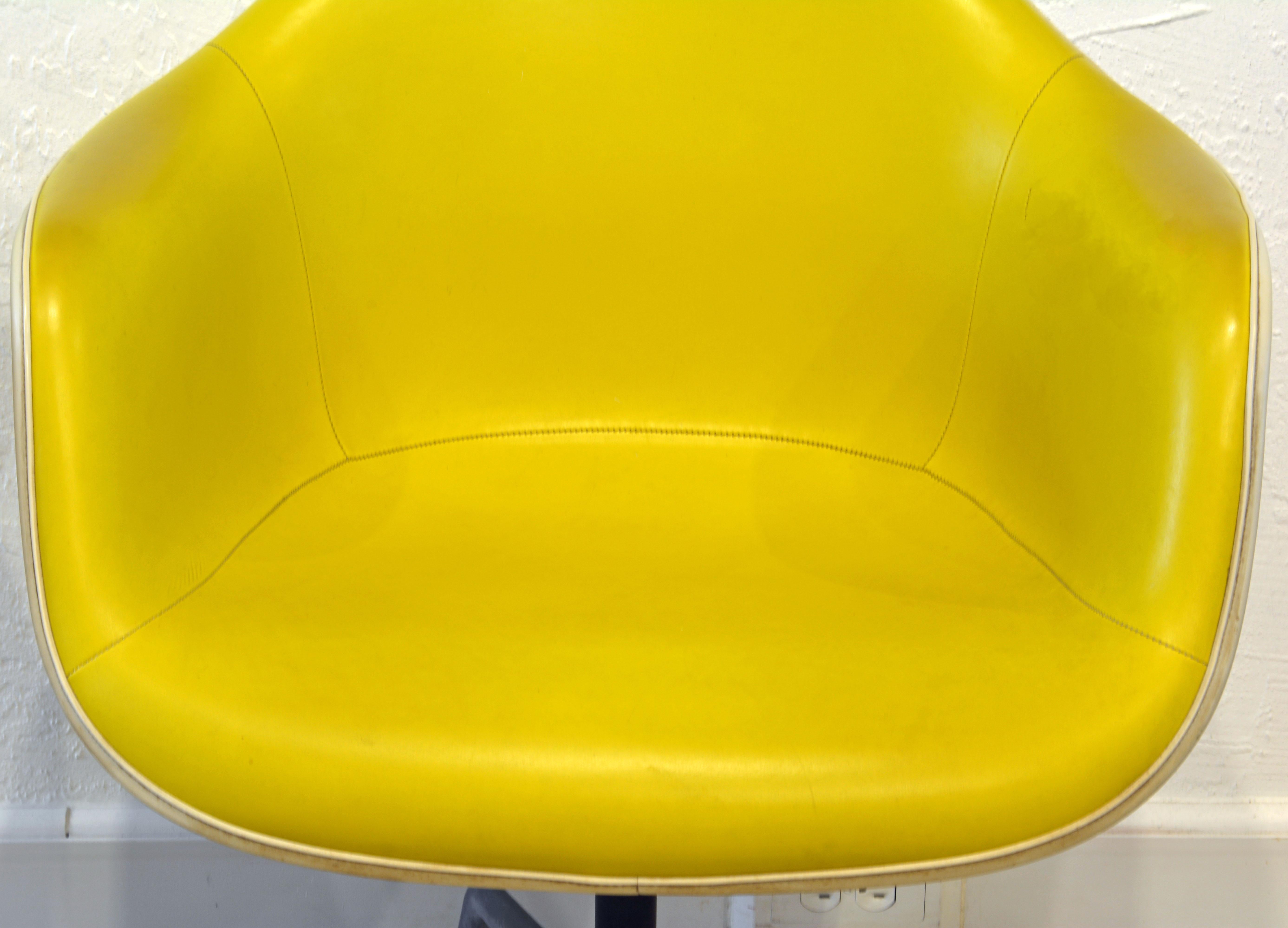 American Pair of Herman Miller Upholstered Shell Swivel Chairs by Charles and Ray Eames