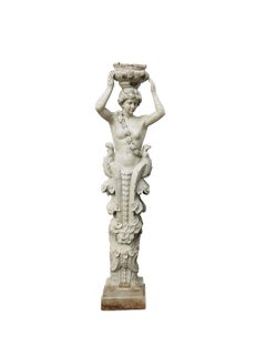 Pair of Herms Depicting a Caryatid and Atlas