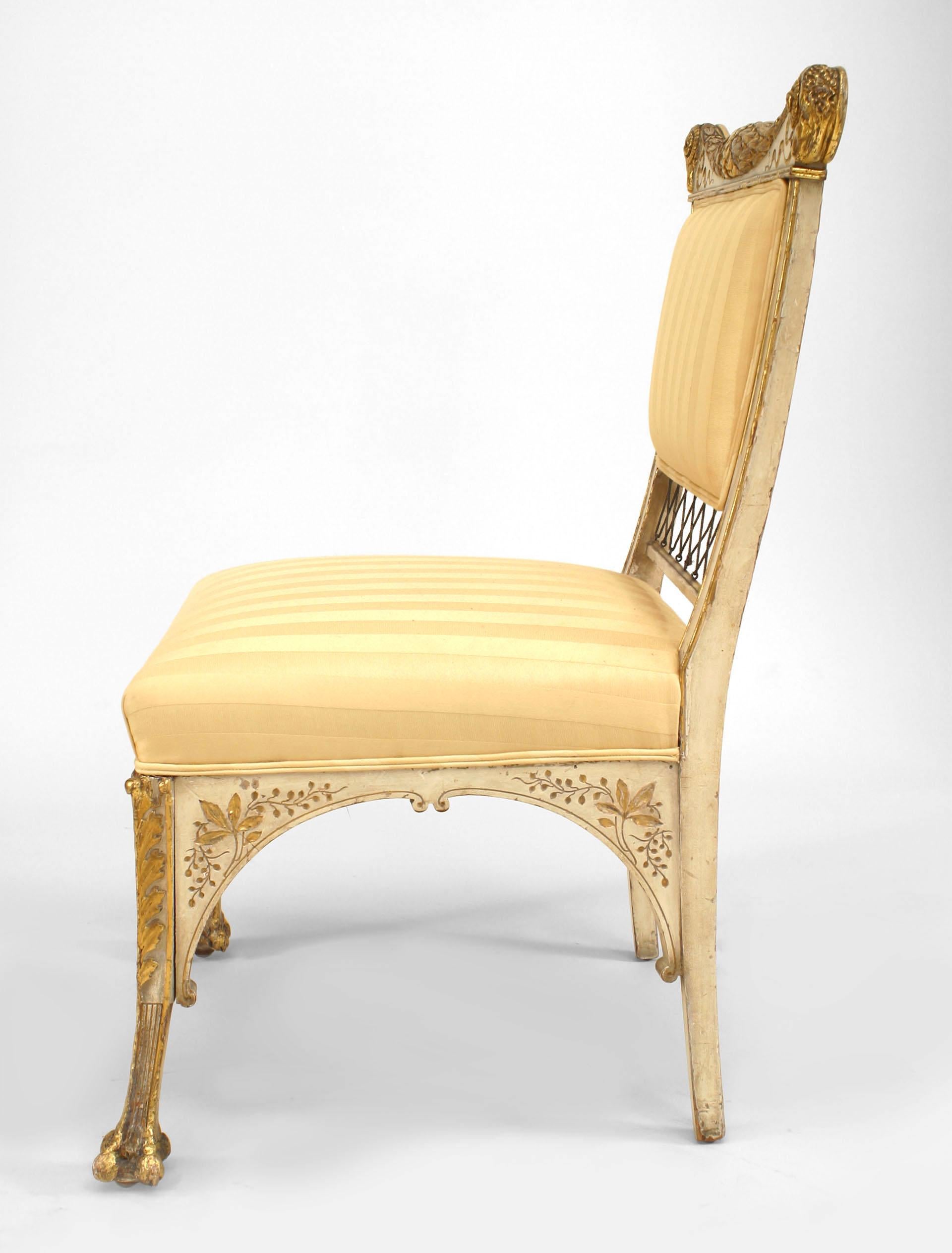 Aesthetic Movement Pair Of Herter Bros. Gilded And Upholstered Side Chairs