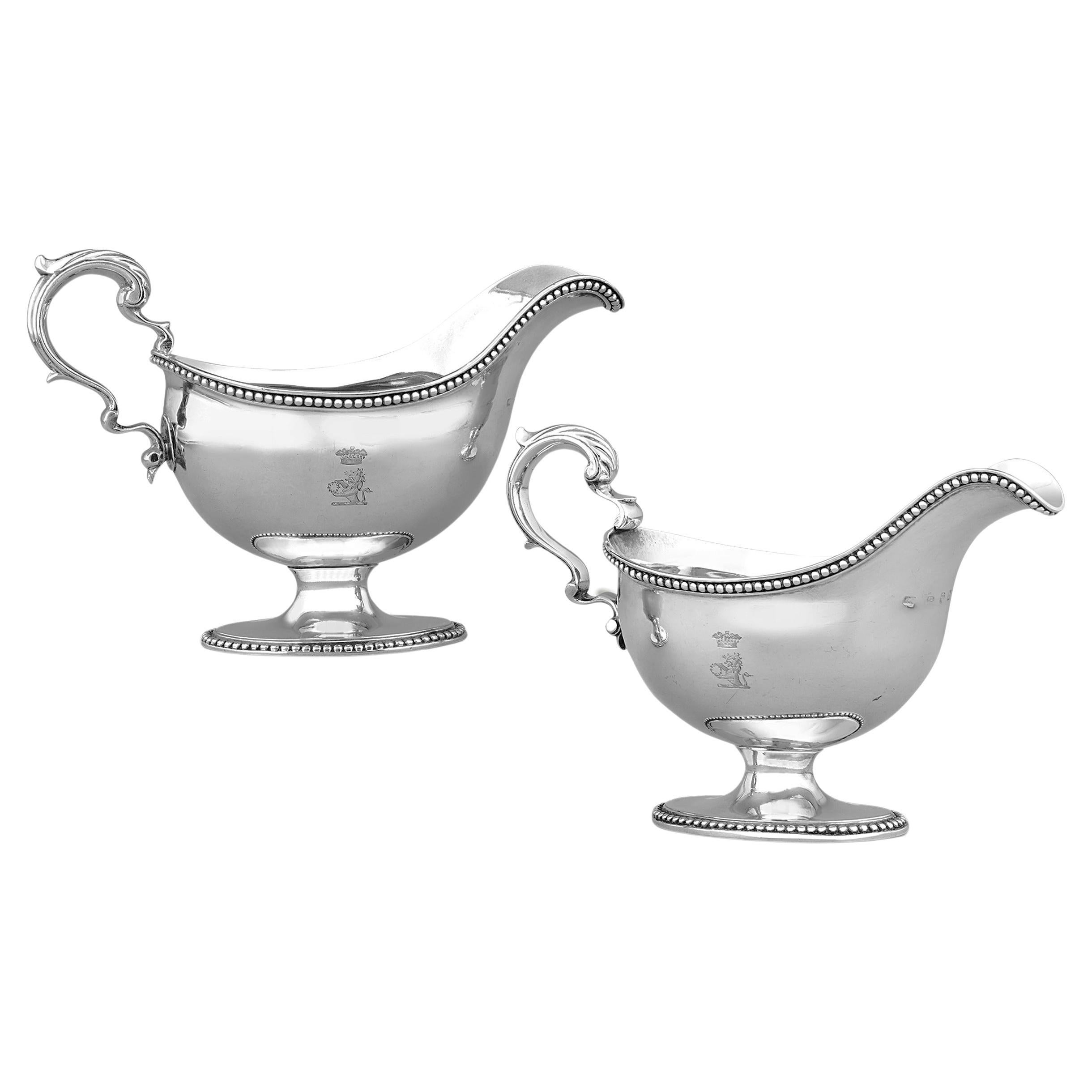 Pair of Hester Bateman Sauceboats en vente