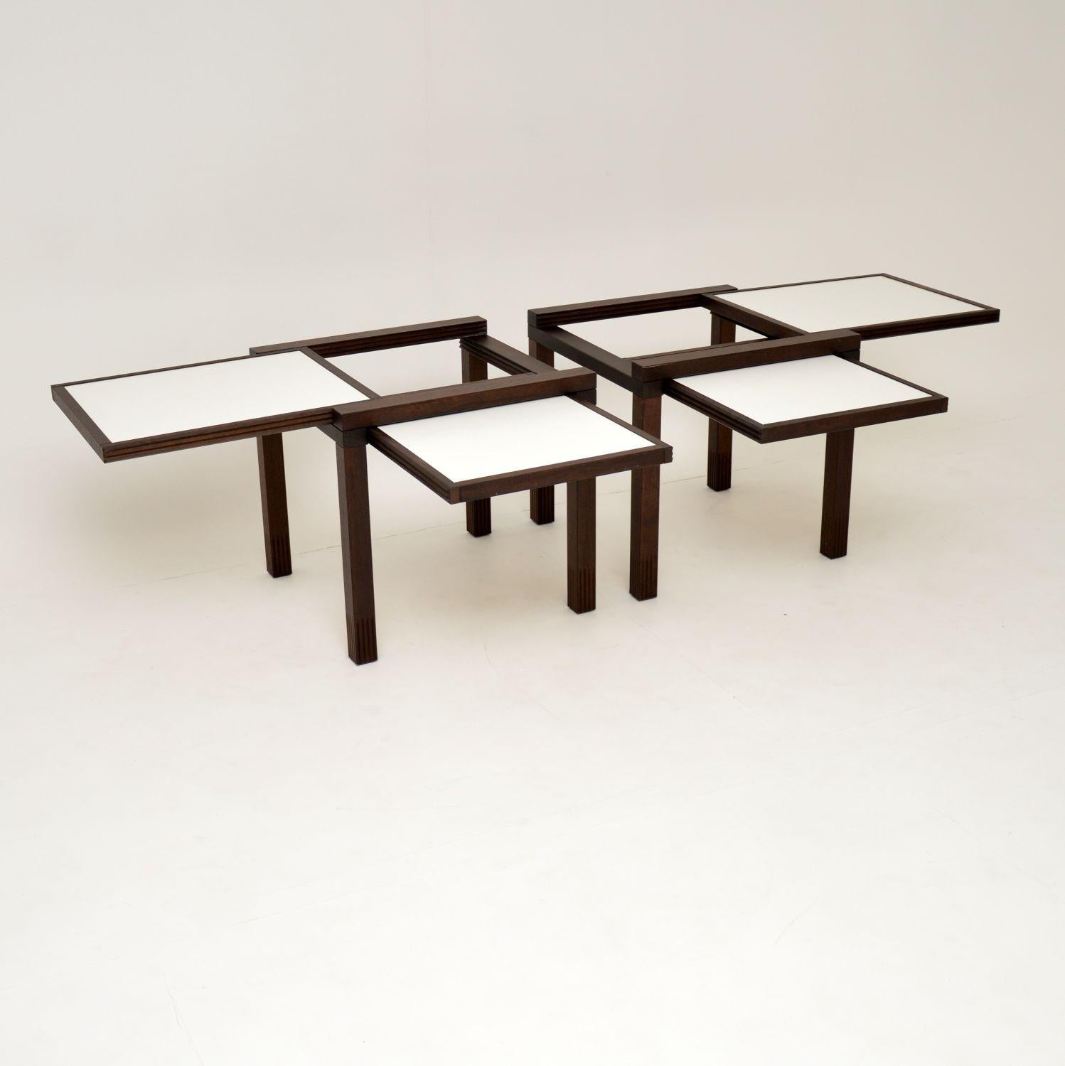 Pair of Hexa Side Tables by Bernard Vuarnesson for Bellato 4