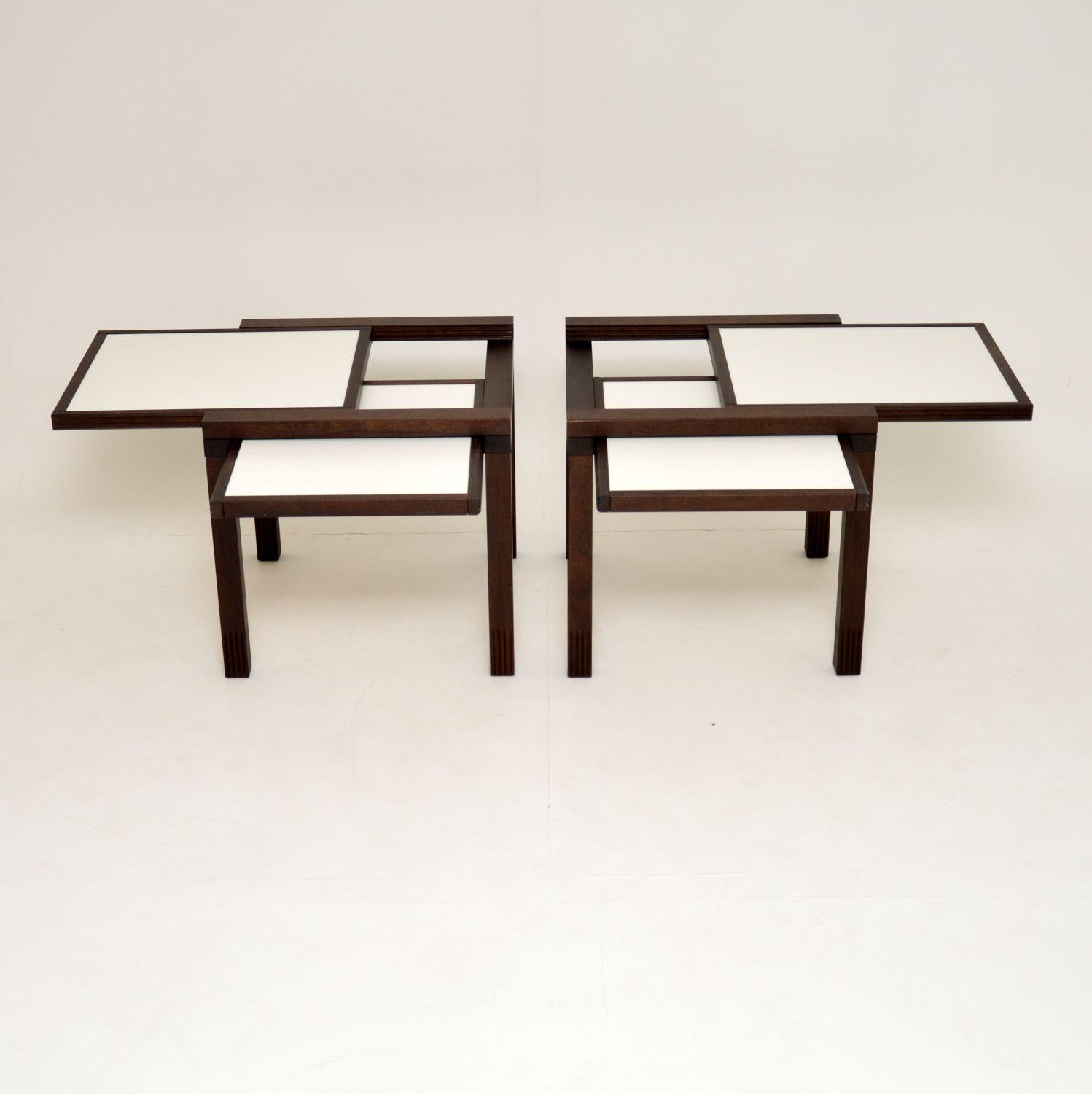 Mid-Century Modern Pair of Hexa Side Tables by Bernard Vuarnesson for Bellato