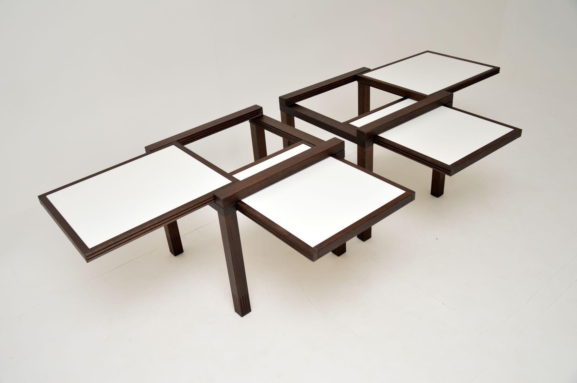 Pair of Hexa Side Tables by Bernard Vuarnesson for Bellato In Good Condition In London, GB