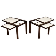 Pair of Hexa Side Tables by Bernard Vuarnesson for Bellato