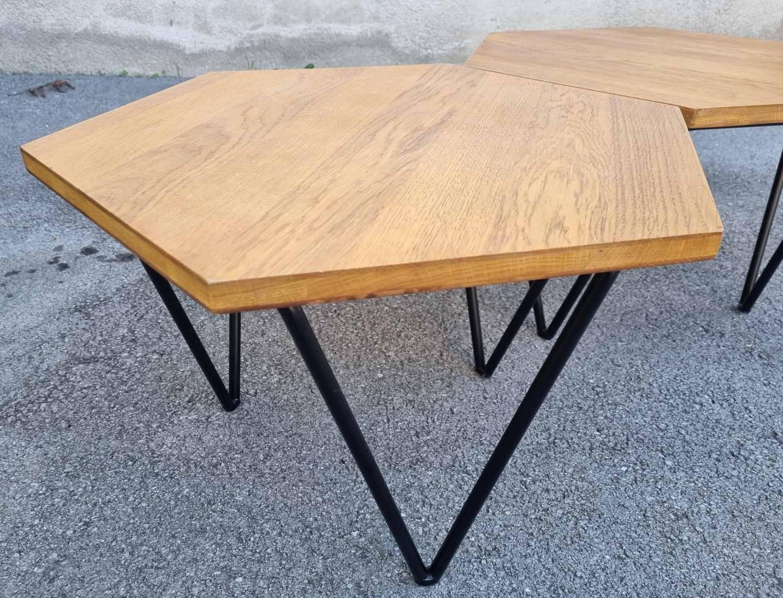 Coppia di tavolini esagonali di Gio Ponti per ISA Bergamo, Italia, anni '50 4