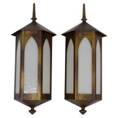 Pair of Hexagonal Exterior Sconces