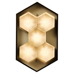 Pair of Hexagonal “Lumière” Wall Sconces