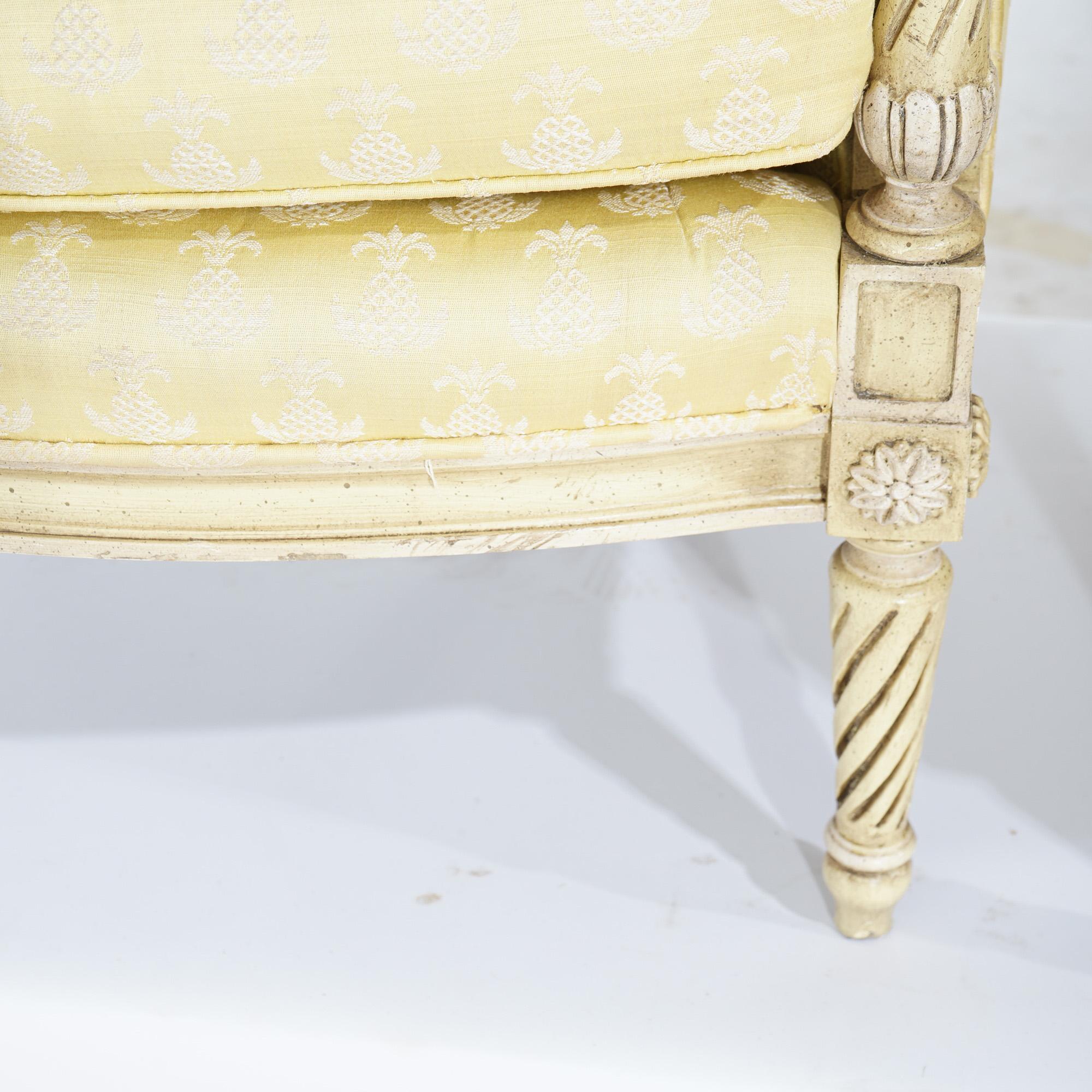 Pair of Hibriten-Bernhardt French Louis XVI Style Bergère Chairs 20thC 9
