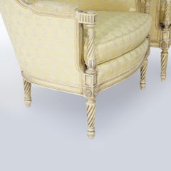 Pair of Hibriten-Bernhardt French Louis XVI Style Bergère Chairs 20thC