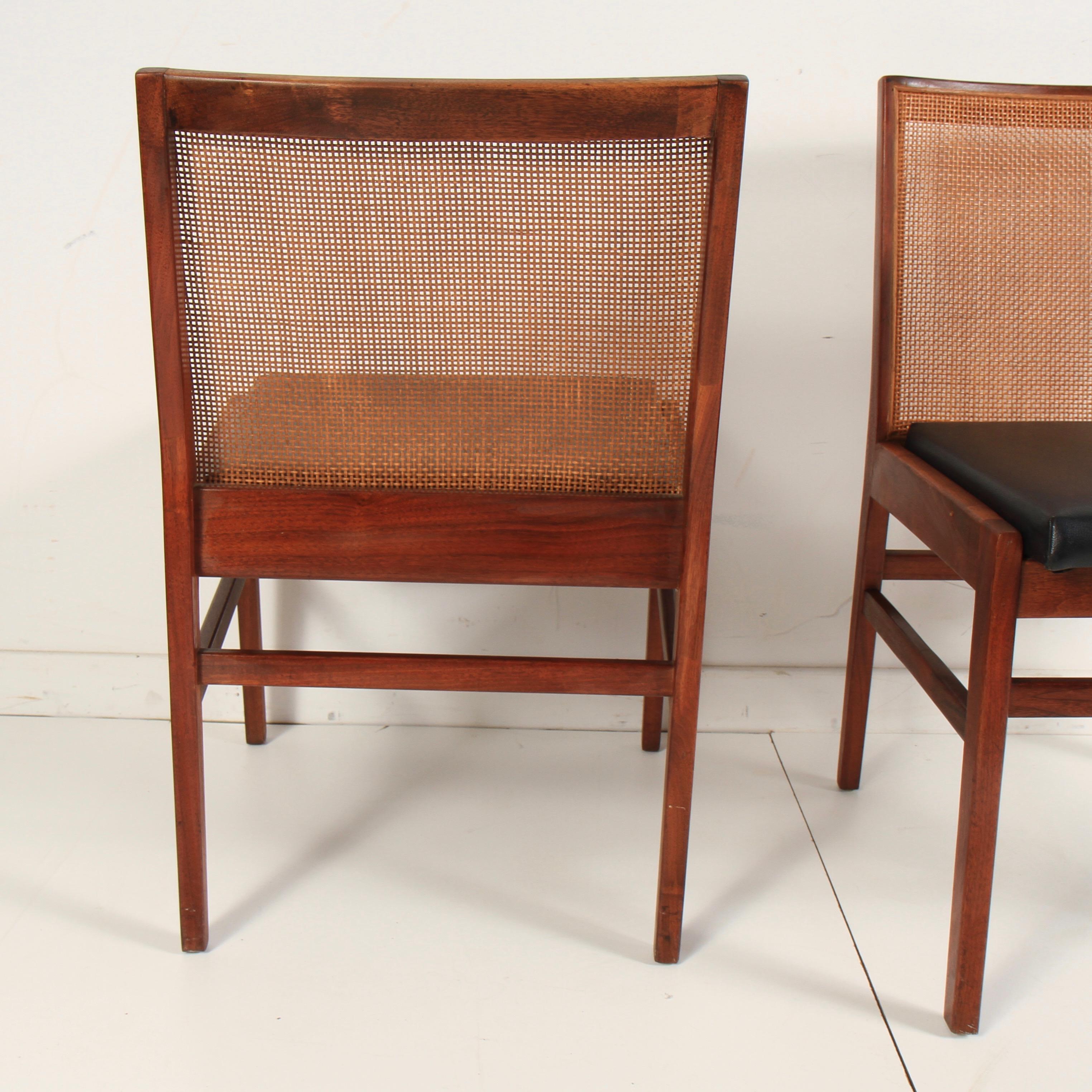 American Pair of Hibriten Walnut Side Chairs