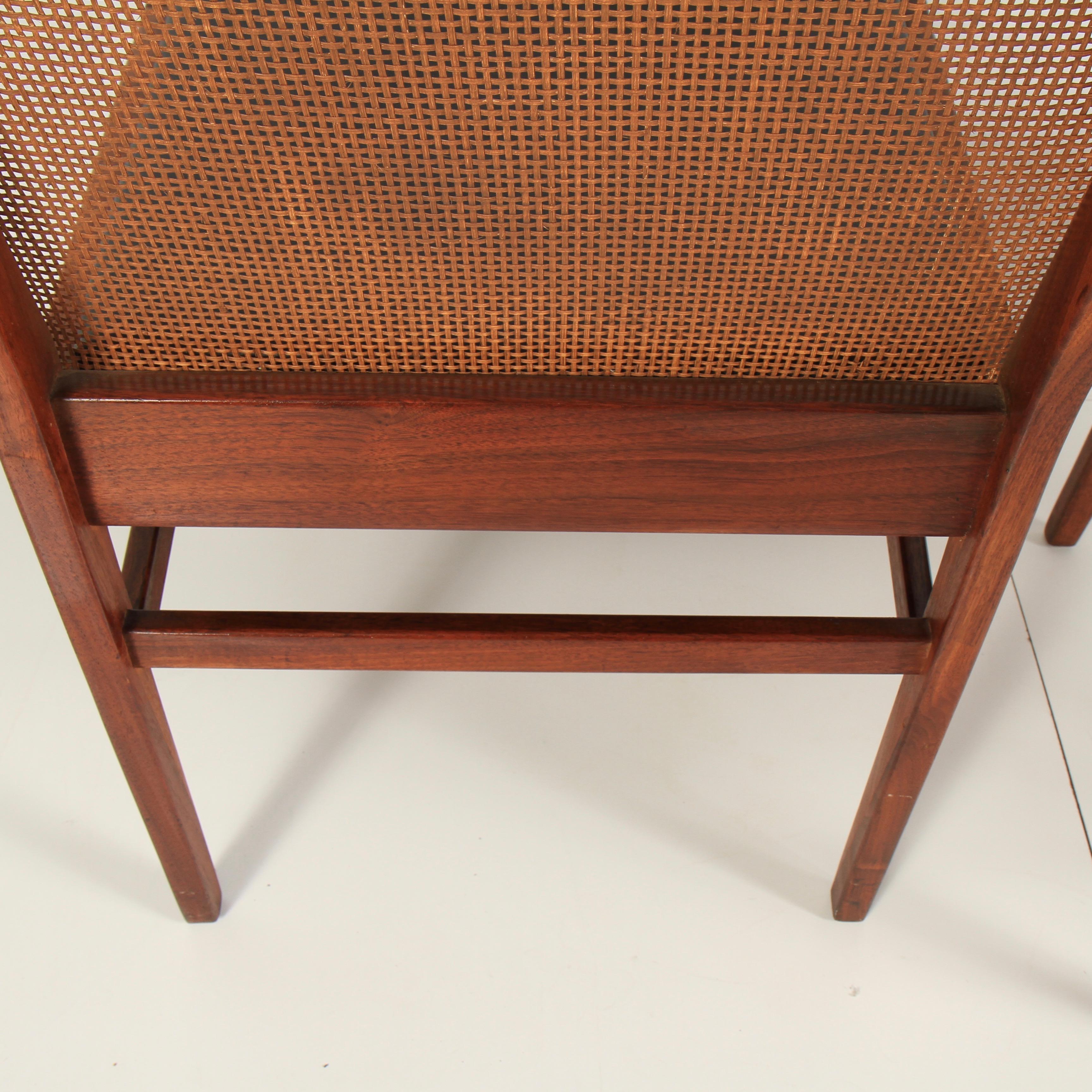 20th Century Pair of Hibriten Walnut Side Chairs