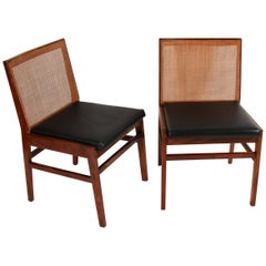 Vintage Pair of Hibriten Walnut Side Chairs