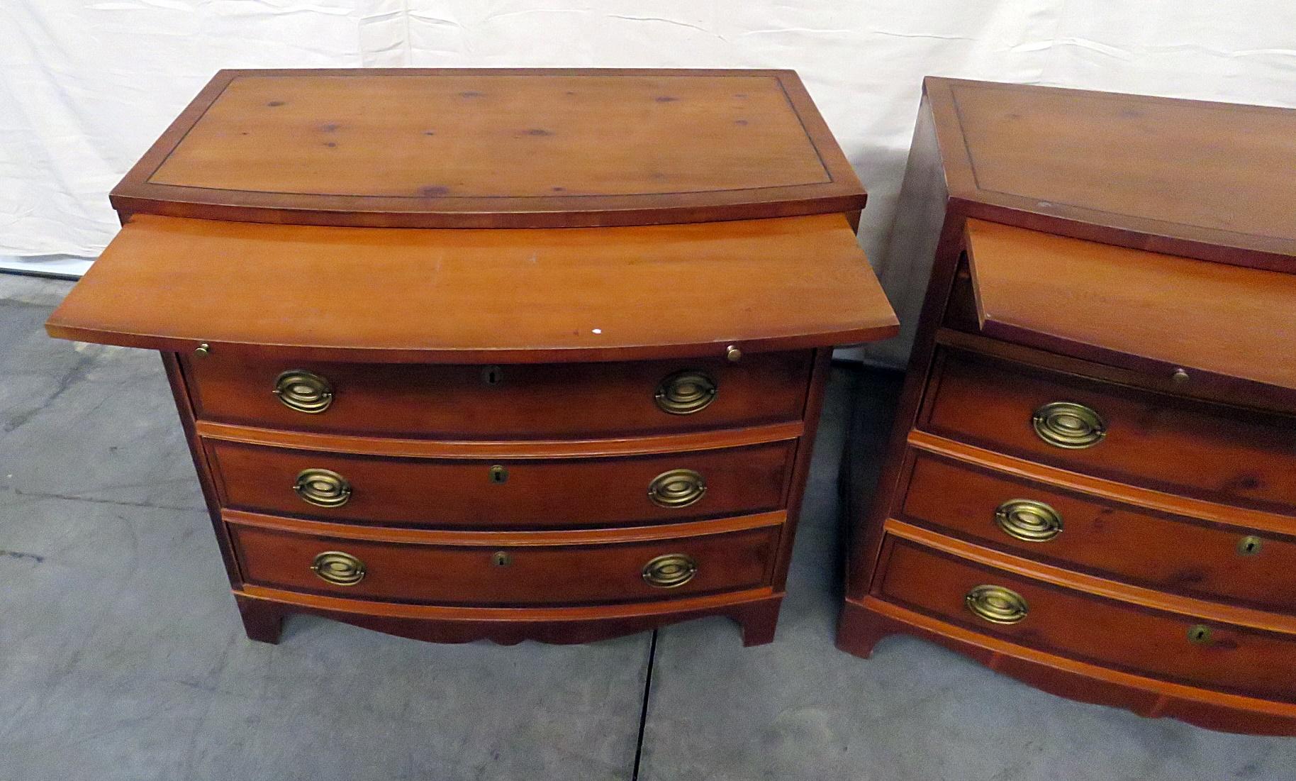 American Pair of Hickory Mfr Bachelors Chests