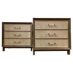 Used Pair of Hickory White Custom Chest of Drawers