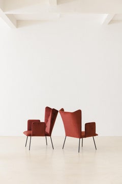 Pair of High Armchairs by Carlo Hauner and Martin Eisler, Brazilian Design