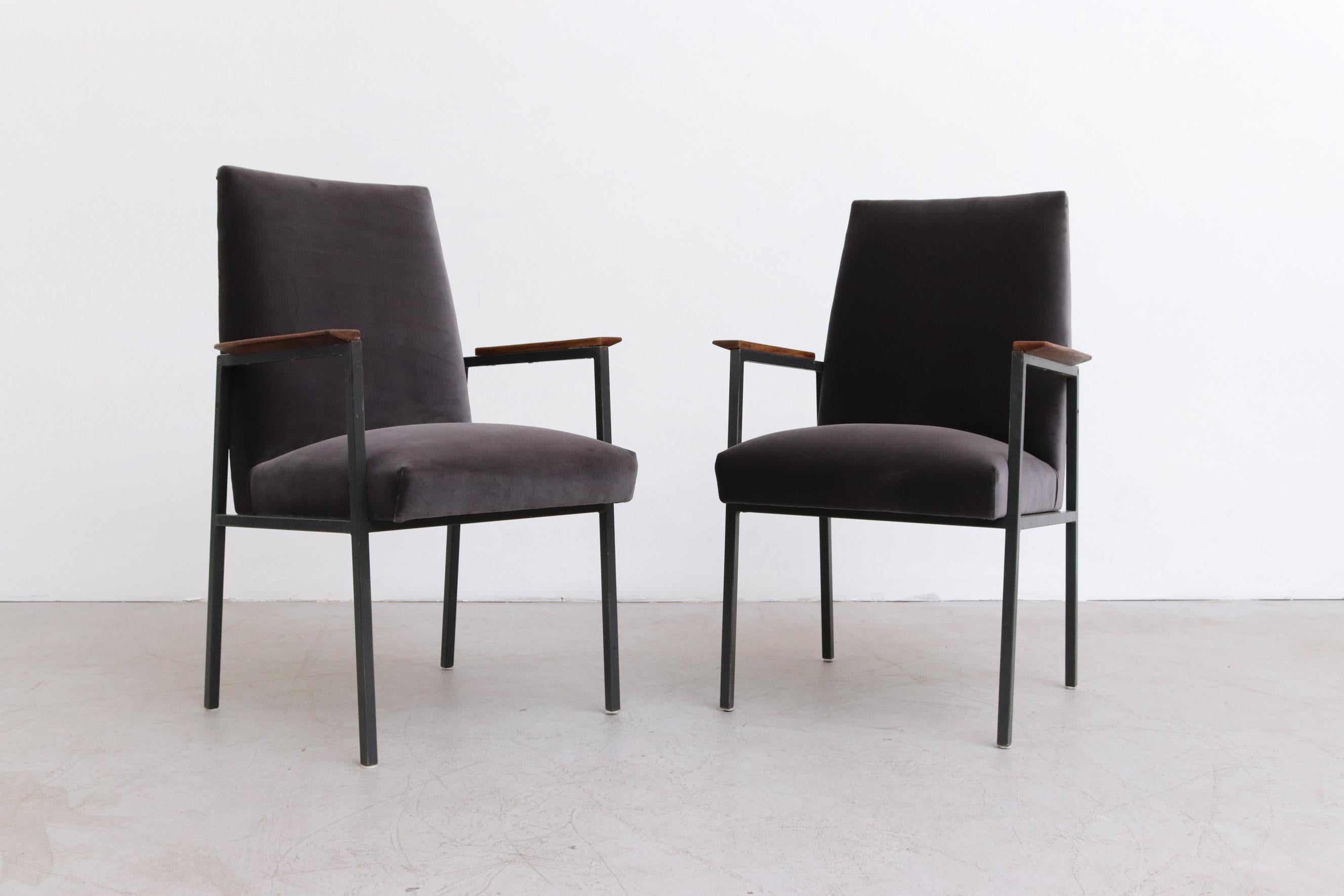 Pair of High Back Arm Chairs by Tijsselling 1