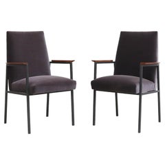 Pair of High Back Arm Chairs by Tijsselling