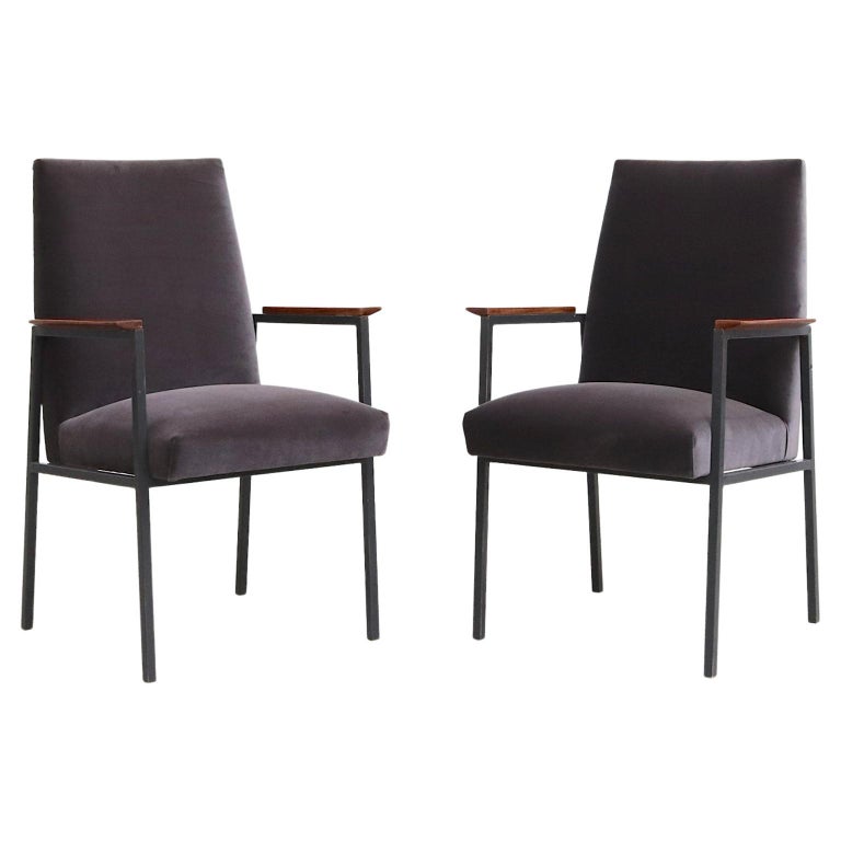 Pair of High Back Arm Chairs by Tijsselling For Sale at 1stDibs