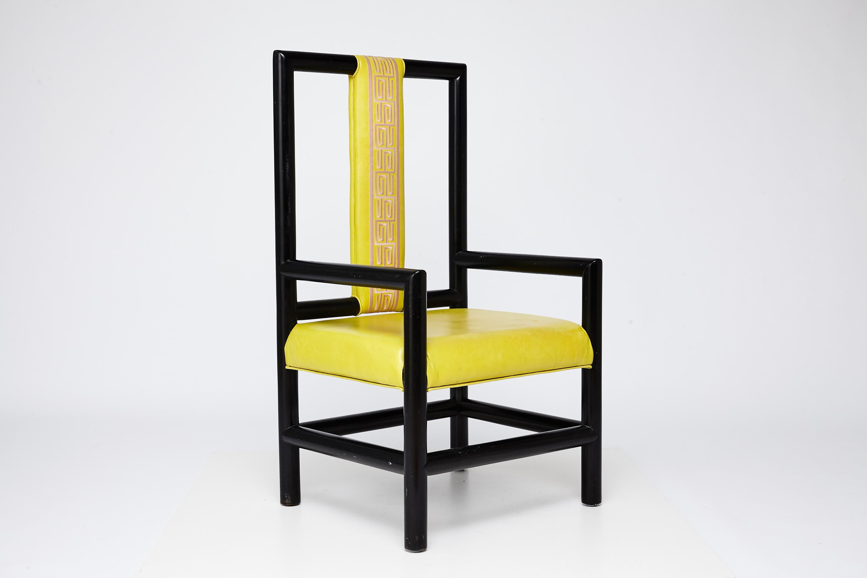 Hollywood Regency Pair of High Back Armchair by Kelly Wearstler for the Viceroy Hotel