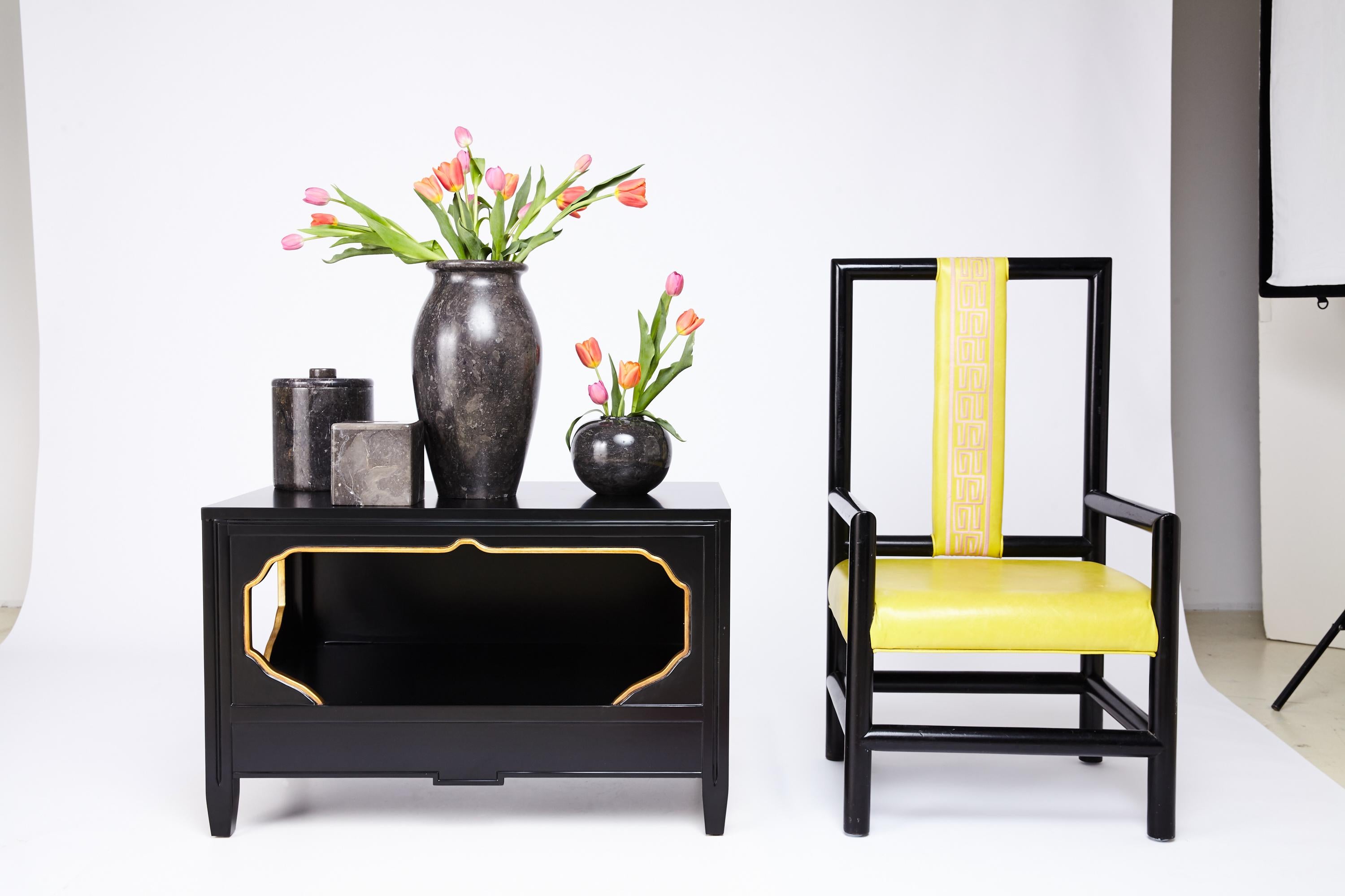 Lacquer Pair of High Back Armchair by Kelly Wearstler for the Viceroy Hotel