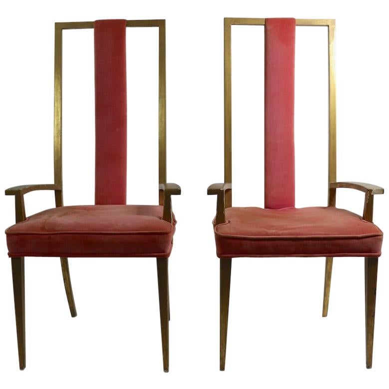 Pair of High Back Armchairs after Parzinger
