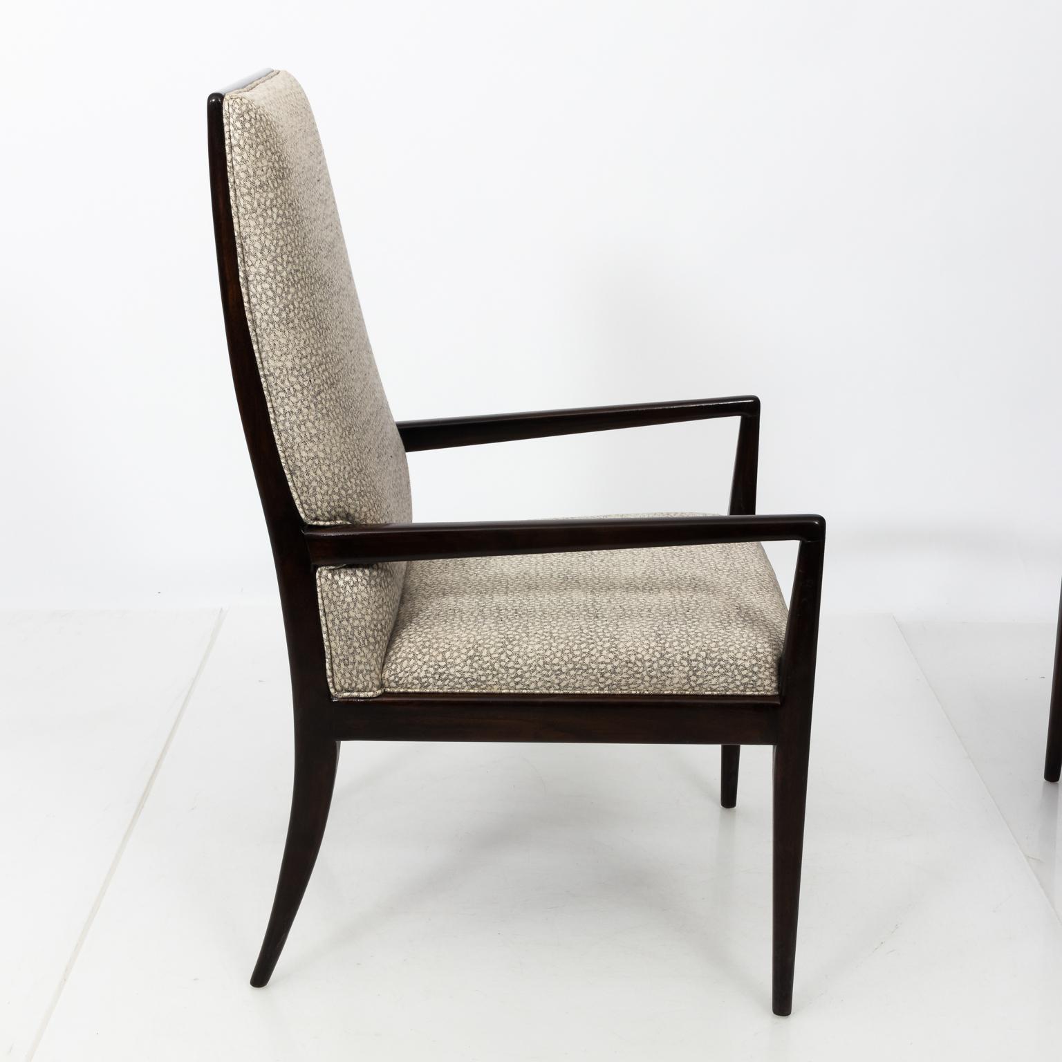 Pair of High Back Armchairs in the Manner of T.H. Robsjohn-Gibbins 2