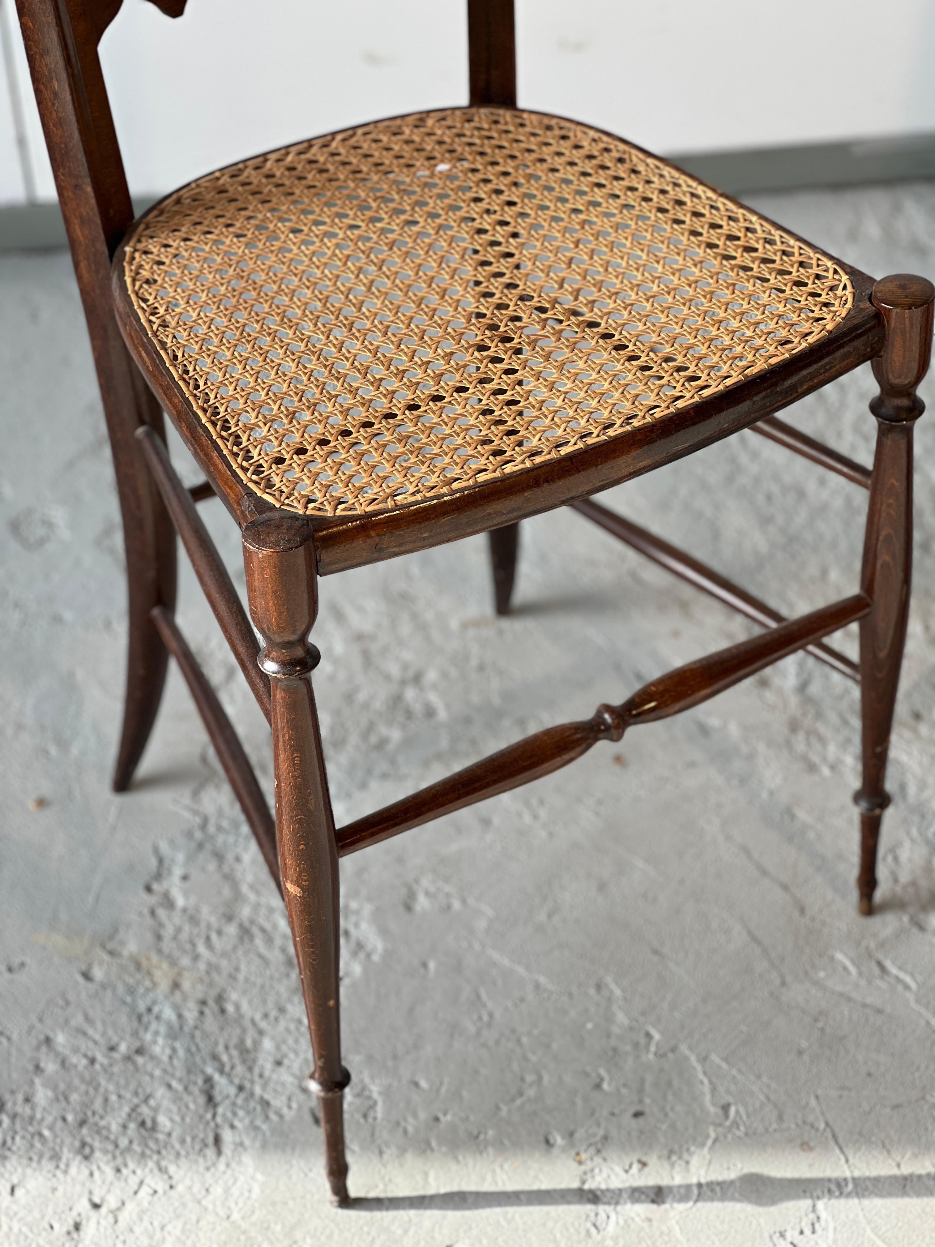 Pair of high back chairs attributed to Gio Ponti for Sac 1950 2