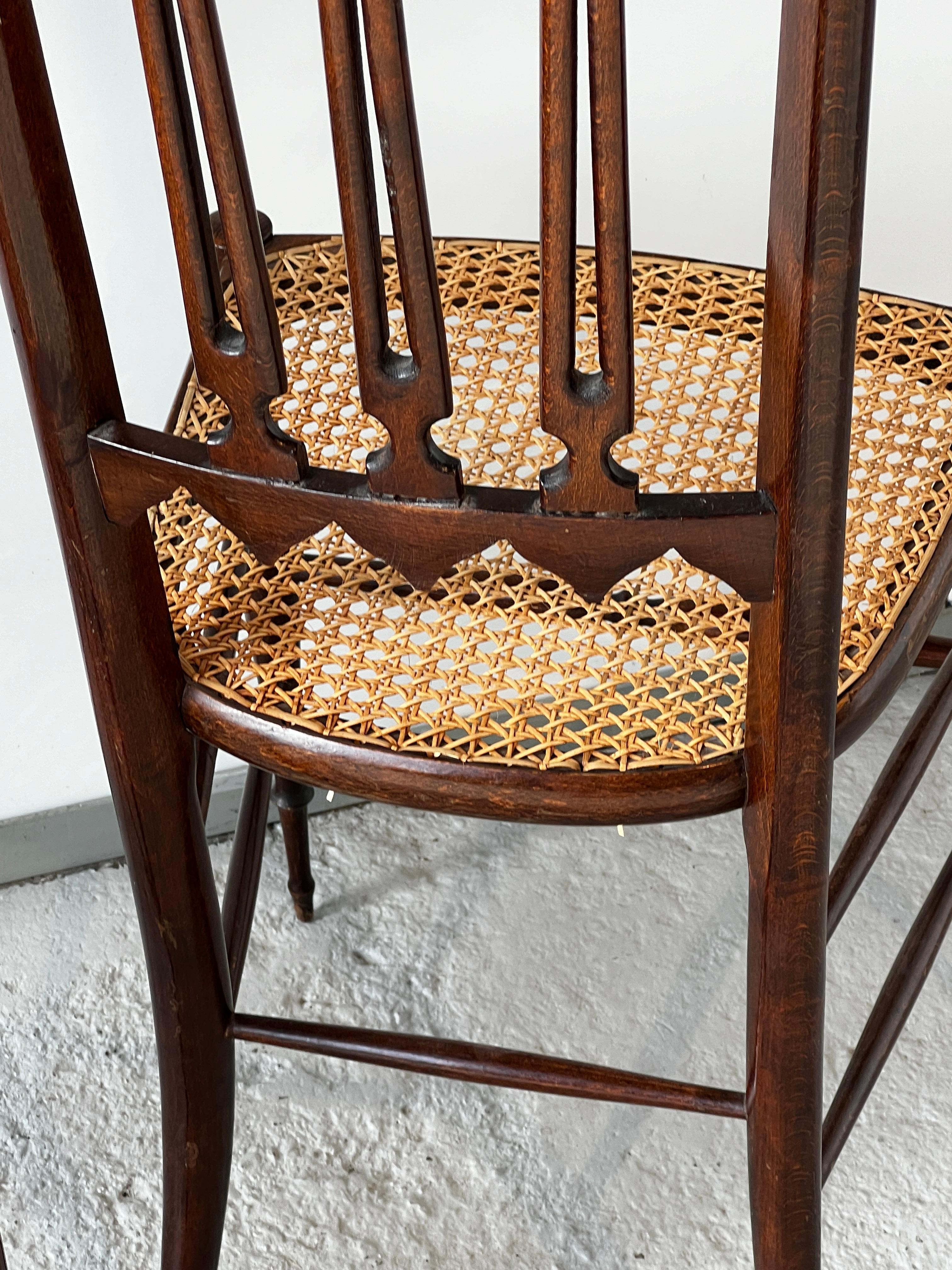 Mid-20th Century Pair of high back chairs attributed to Gio Ponti for Sac 1950