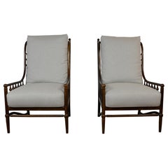 Pair of High Back Chairs