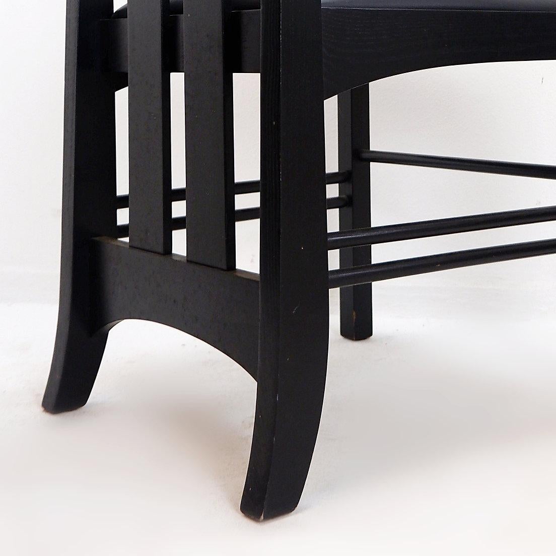 Pair of high back chairs 'Ingram' by Charles Rennie Mackintosh for Cassina1980s For Sale 6