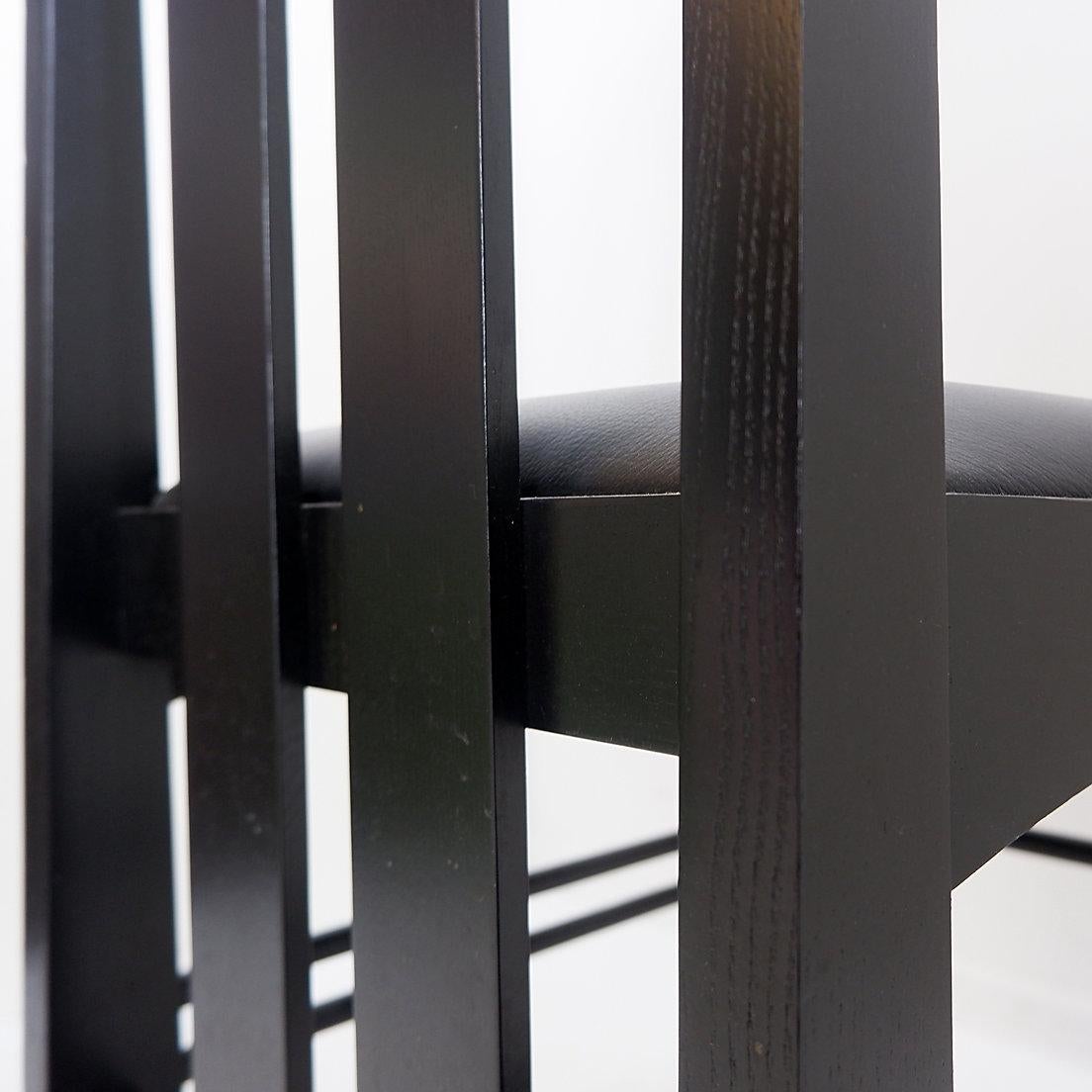 Pair of high back chairs 'Ingram' by Charles Rennie Mackintosh for Cassina1980s For Sale 8