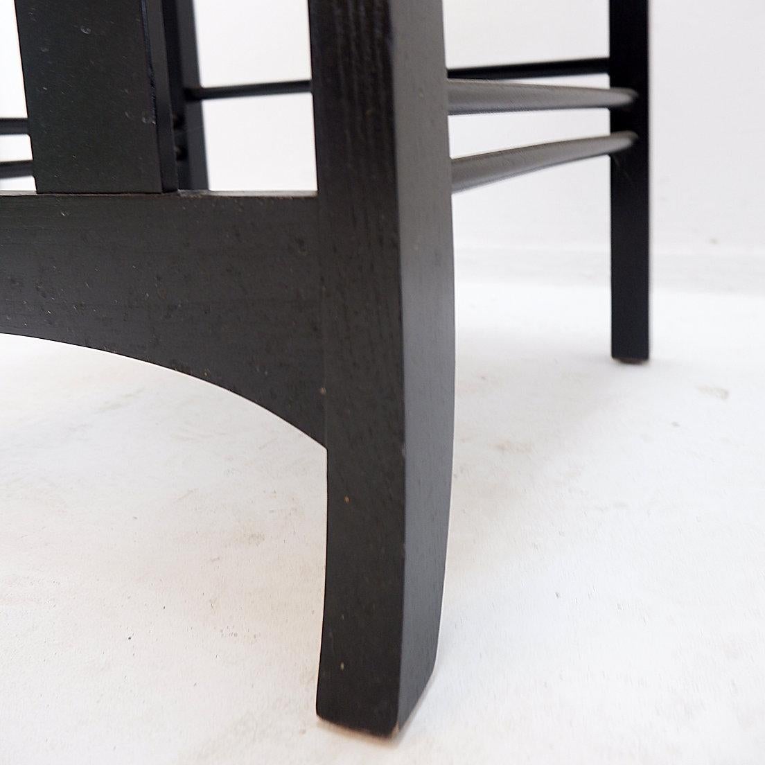 Leather Pair of high back chairs 'Ingram' by Charles Rennie Mackintosh for Cassina1980s For Sale