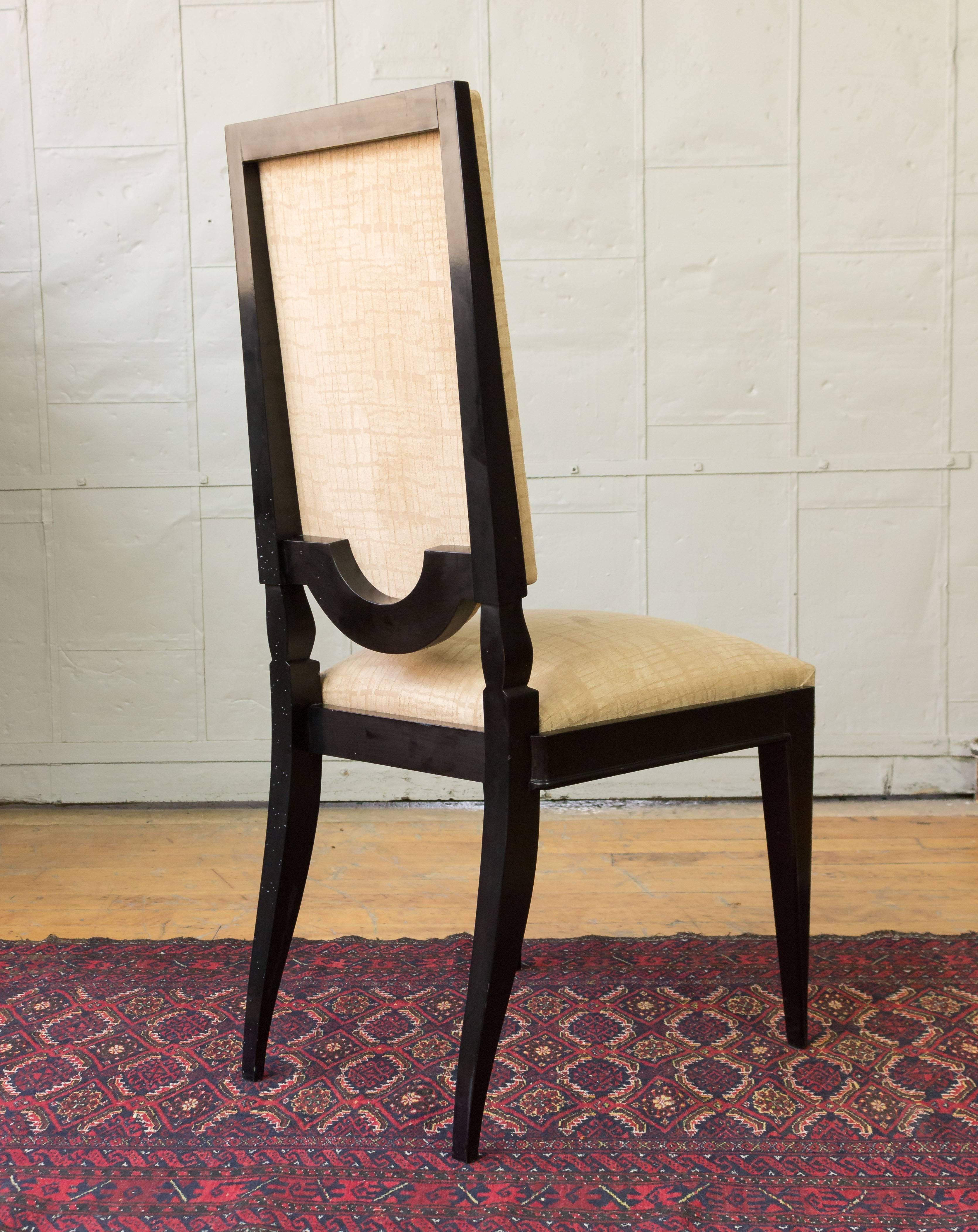 Mid-20th Century Pair of High Back Dining Chairs