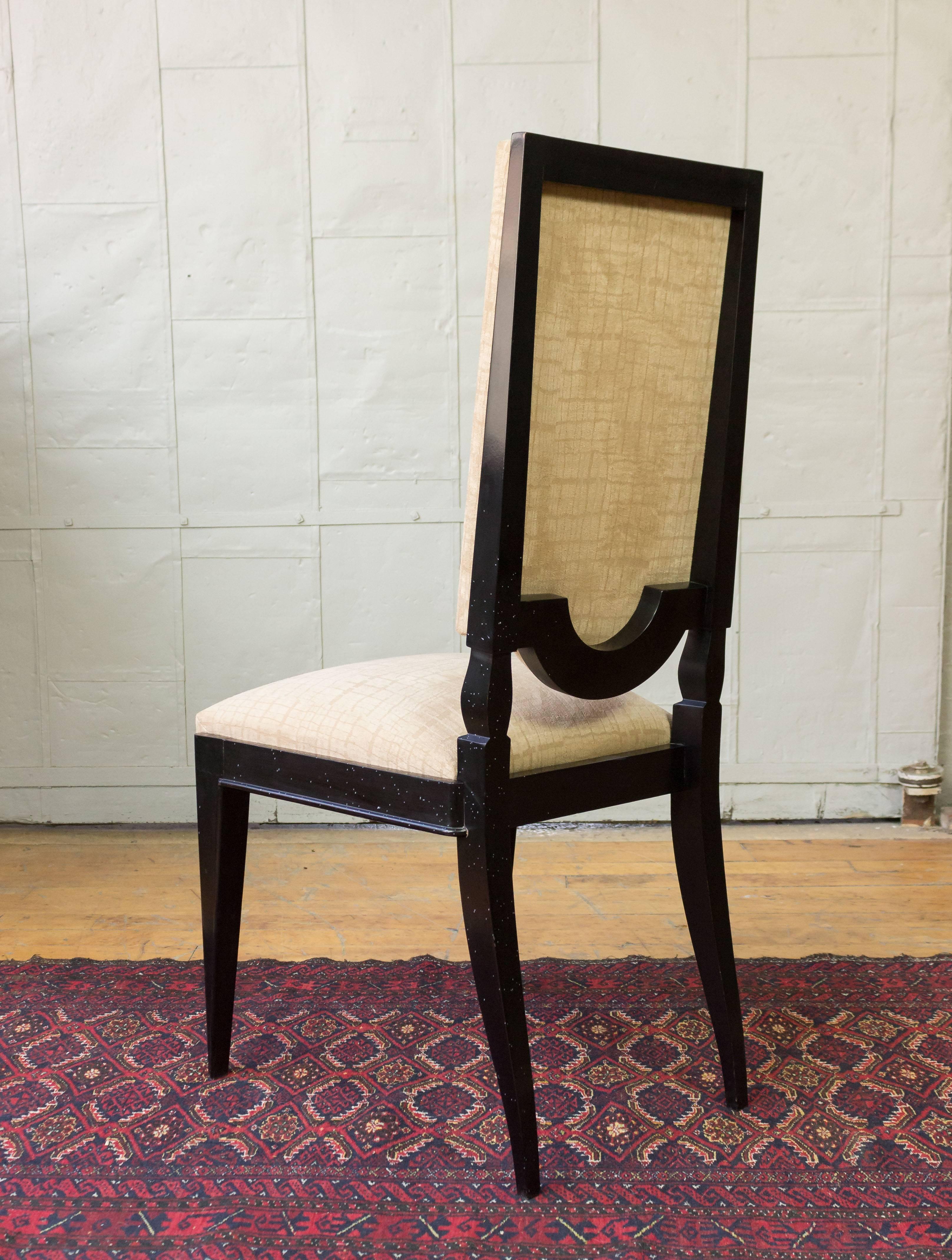 Pair of High Back Dining Chairs 2