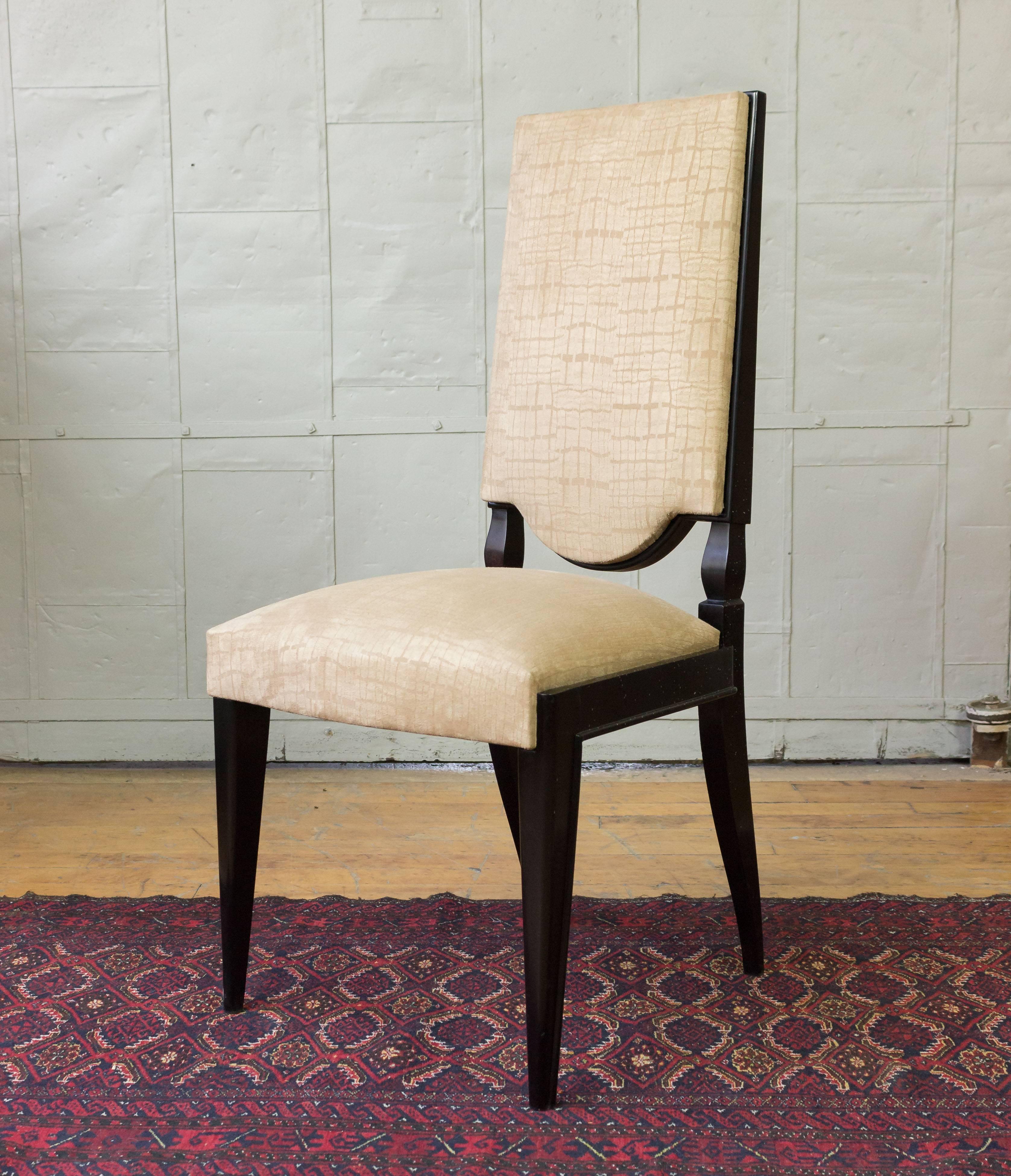 Pair of High Back Dining Chairs 4