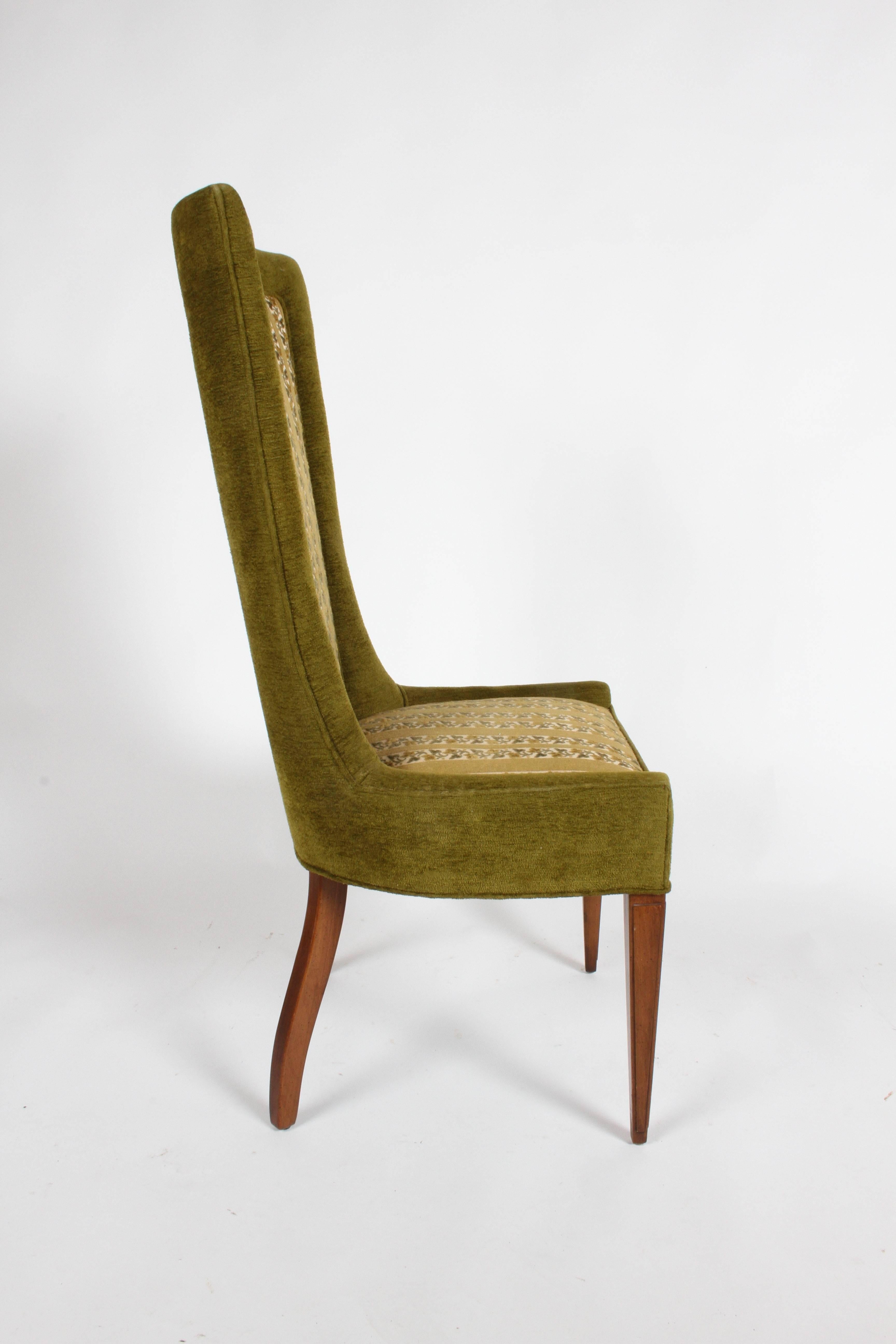 Mid-20th Century Pair of High Back Hollywood Regency MCM Dining Chairs