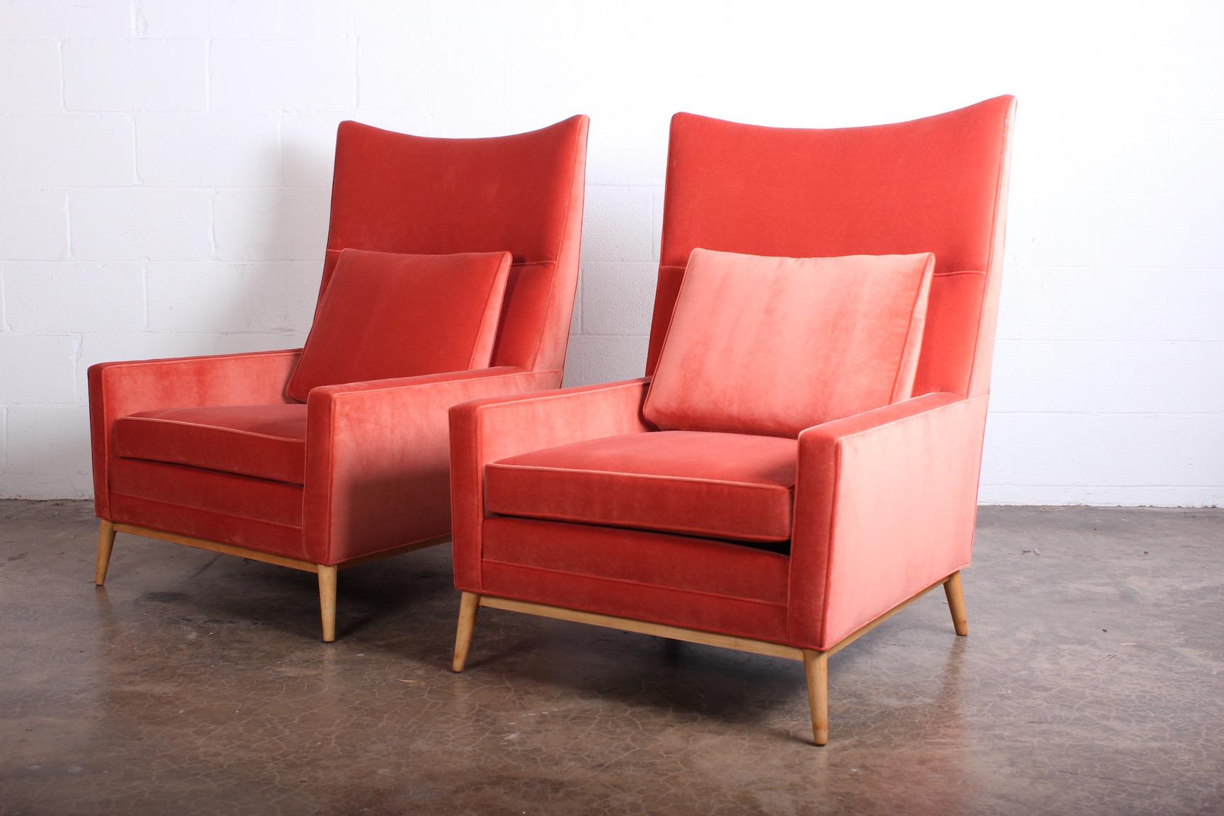 Pair of High Back Lounge Chairs by Paul McCobb 1