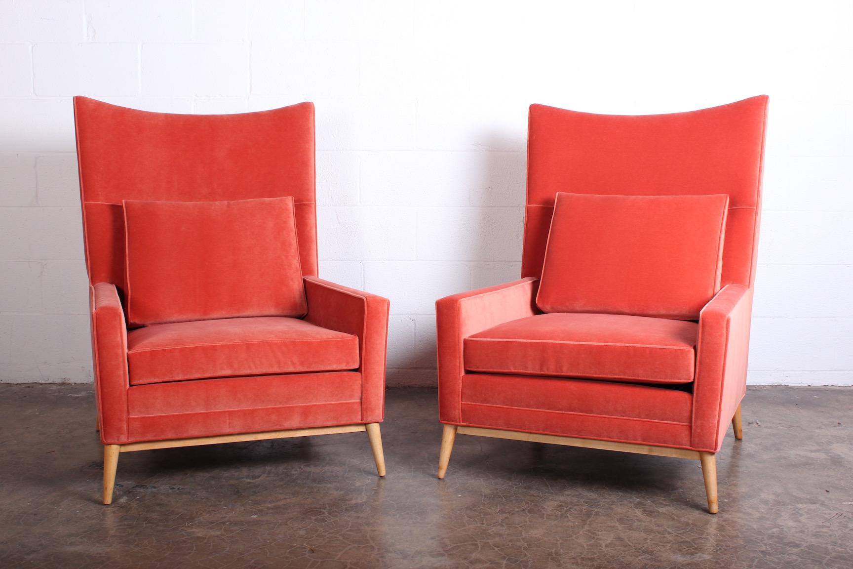 Pair of High Back Lounge Chairs by Paul McCobb 2