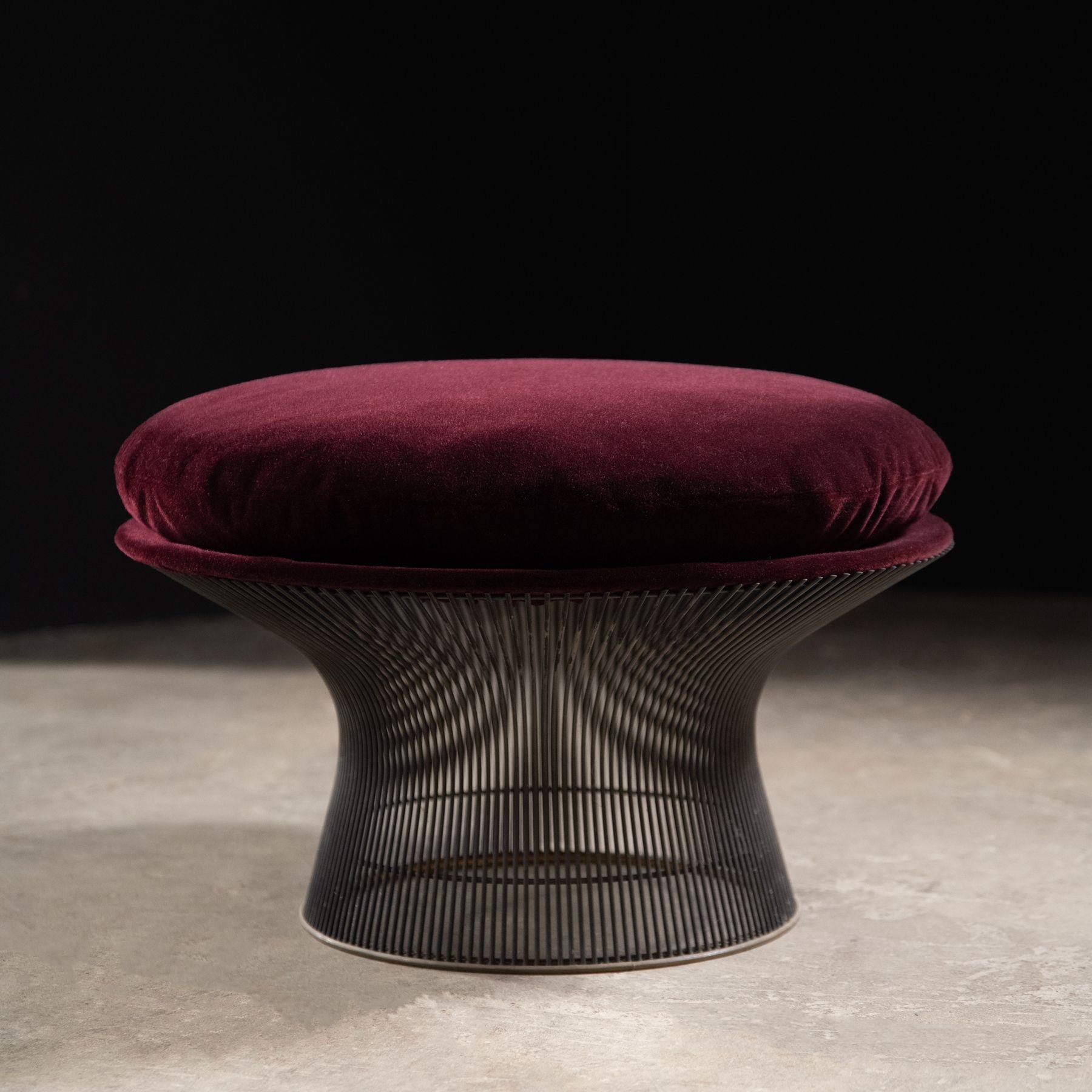 Pair of High Back Lounge Chairs & Ottoman by Warren Platner for Knoll 7