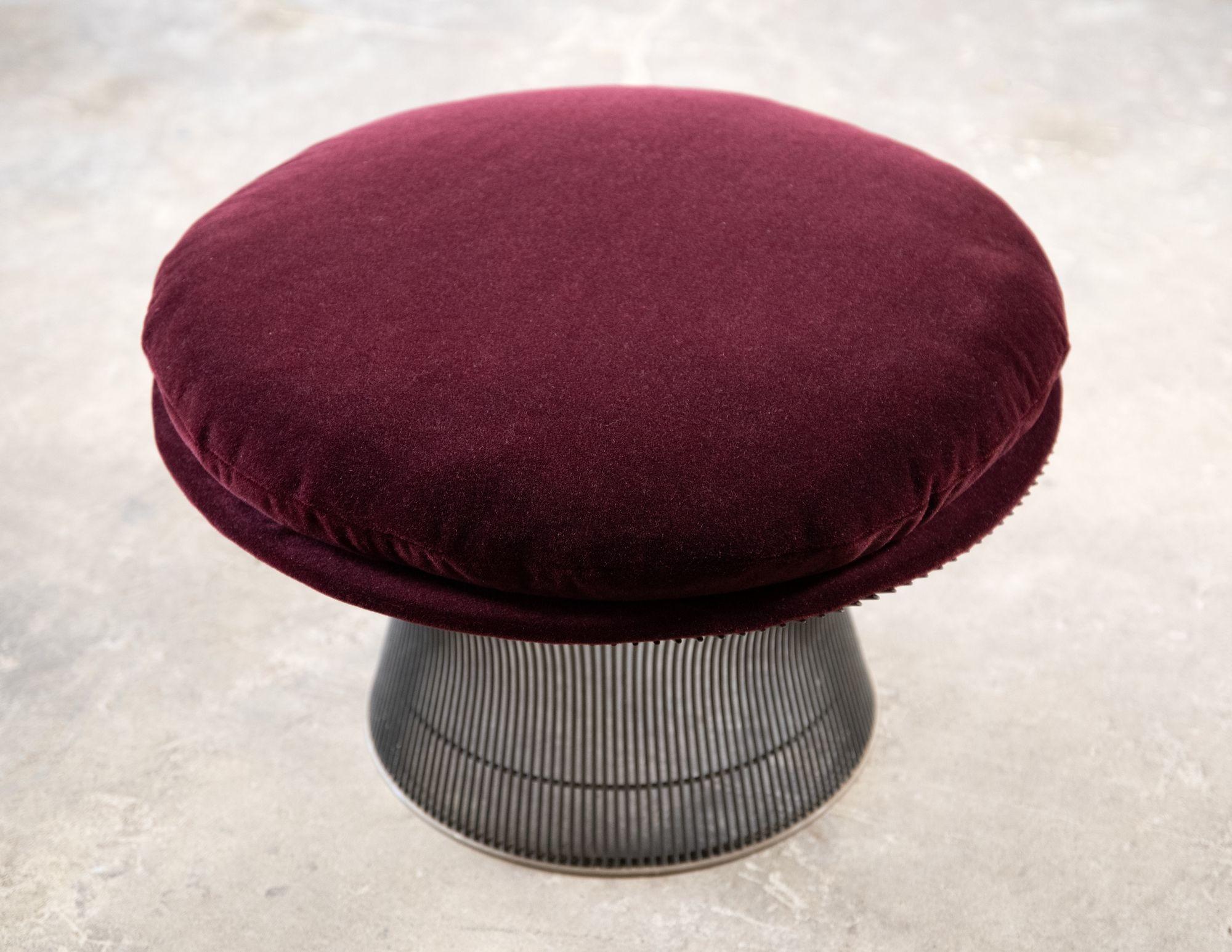 Pair of High Back Lounge Chairs & Ottoman by Warren Platner for Knoll 8