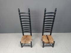 Pair of high back Safari Hall chairs, 1960s