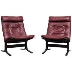 Vintage Pair of High Back "Siesta" Easy Chairs for Westnofa