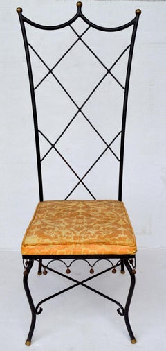 Pair of High Back Venetian Style Chairs by Samuel Copelon