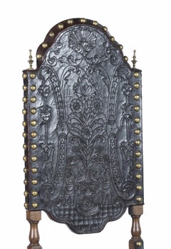 PAIR OF HIGH-BACKED CHAIRS Portuguese, 19th Century