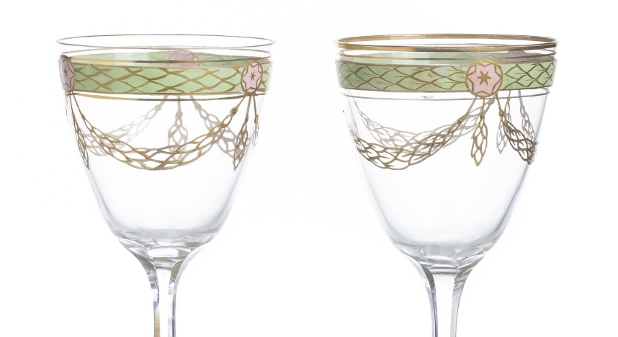 Pair of High French Foot Art Deco Cups In Good Condition For Sale In Madrid, ES