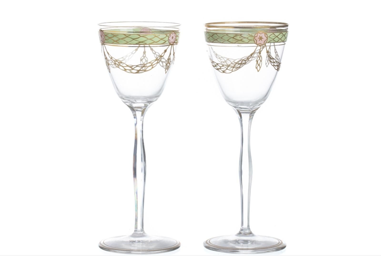 20th Century Pair of High French Foot Art Deco Cups For Sale