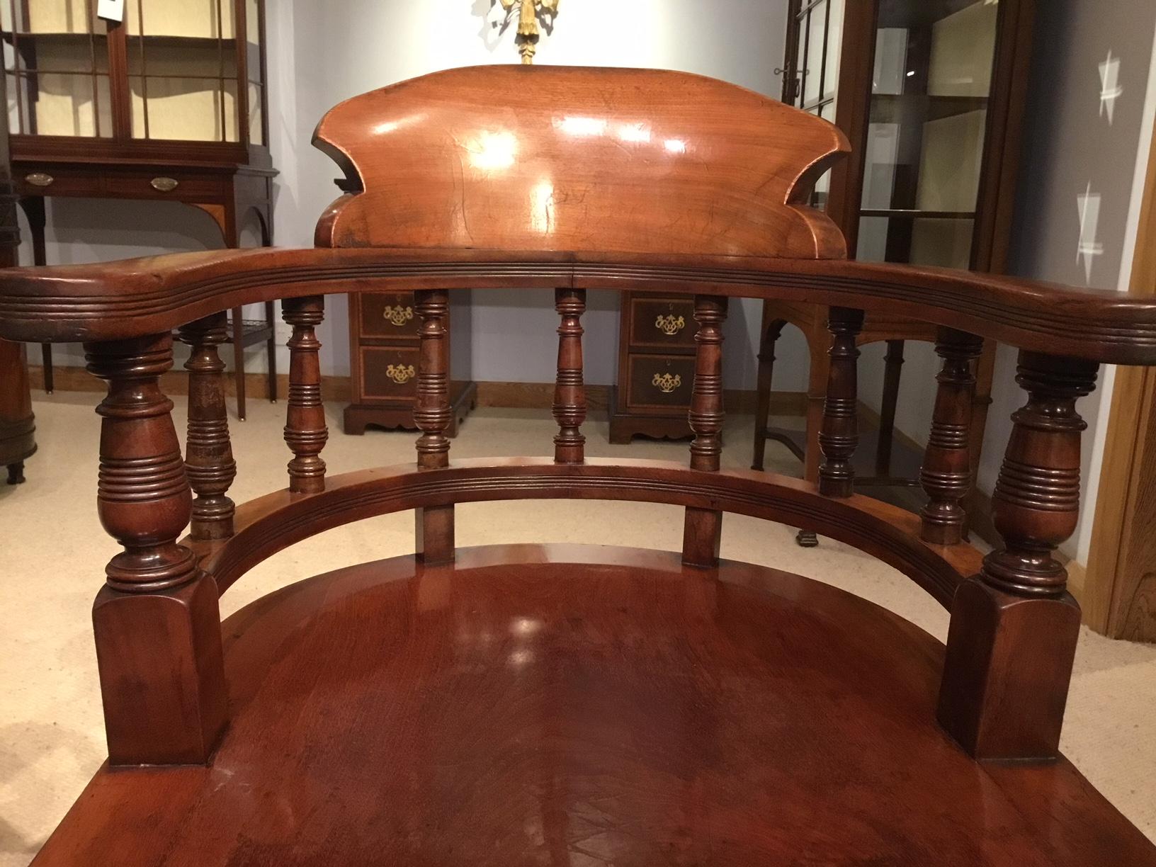 Late 19th Century Pair of High Quality Mahogany Late Victorian Period Desk Armchairs For Sale